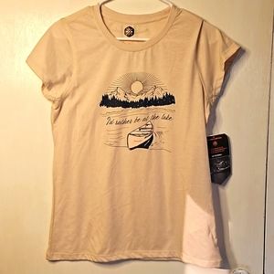 NWT Mountain and Isles "I'd rather be at the lake" tee size Medium